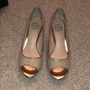 Champagne sparkly I. Miller heels